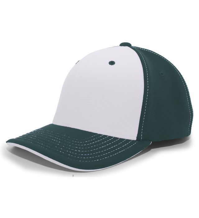 pacific-headwear-m2-performance-pacflex-contrast-cap-silver-dark green-dark green