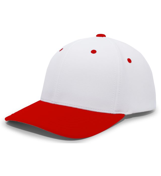 pacific-headwear-m2-performance-pacflex-curved-visor-cap-white-red