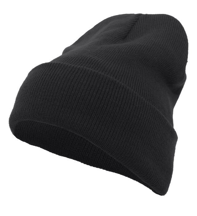 Pacific Headwear One Size Knit Fold Over Beanie Acrylic 621K Black