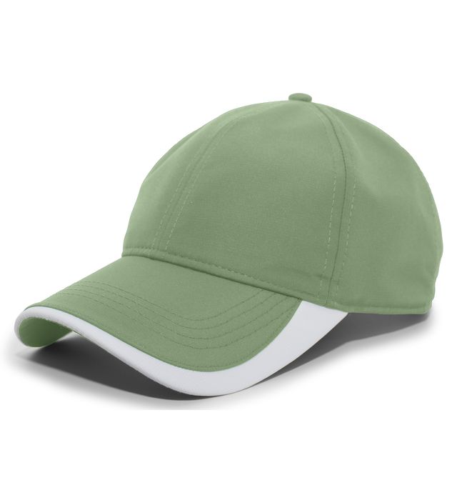 pacific-headwear-one-size-lite-series-active-cap-with-trim-spring green-white