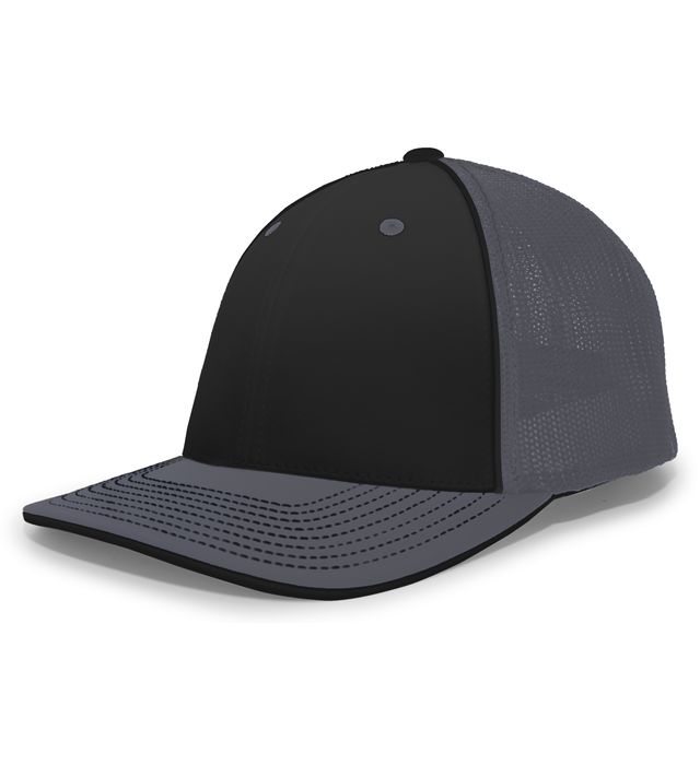 pacific-headwear-trucker-pacflex-curved-visor-cap-black-graphite-graphite