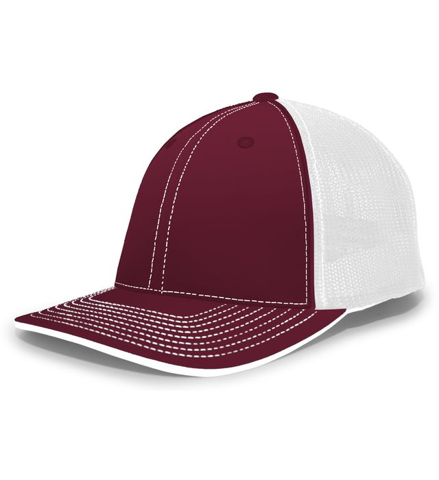 pacific-headwear-trucker-pacflex-curved-visor-cap-cardinal-white