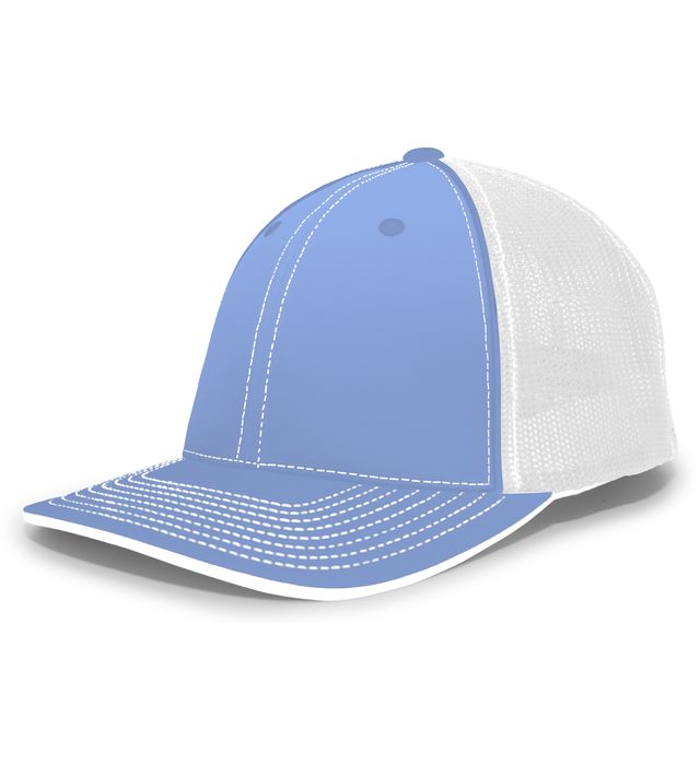 pacific-headwear-trucker-pacflex-curved-visor-cap-columbia blue-white