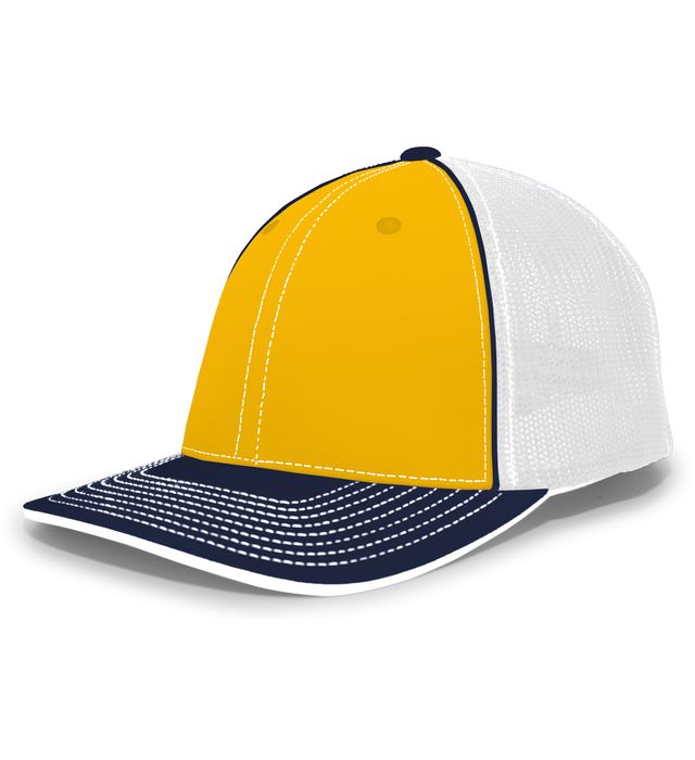 pacific-headwear-trucker-pacflex-curved-visor-cap-gold-white-navy
