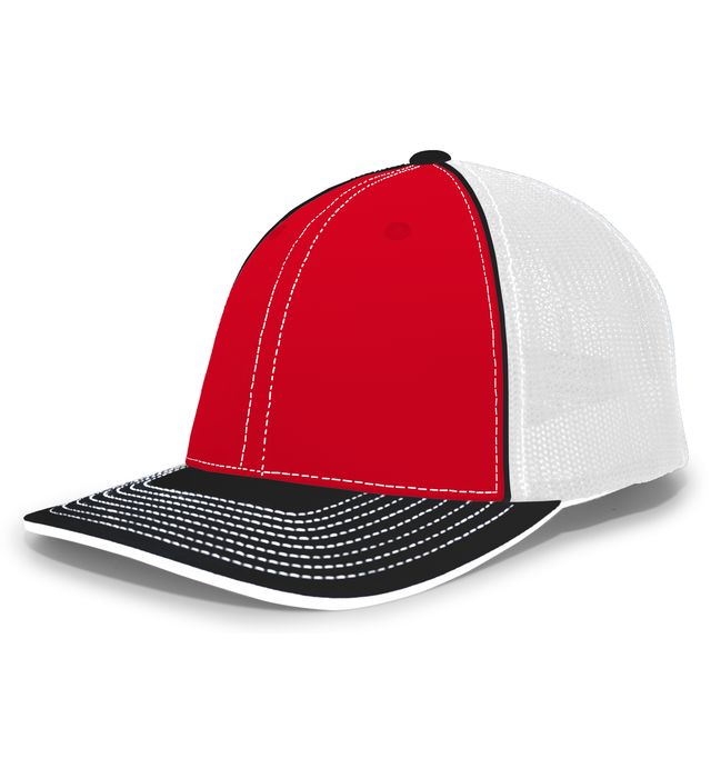 pacific-headwear-trucker-pacflex-curved-visor-cap-red-white-black