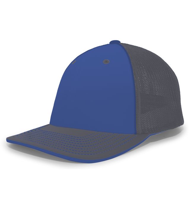 pacific-headwear-trucker-pacflex-curved-visor-cap-royal-graphite-graphite