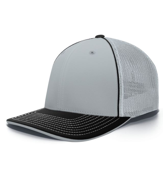 pacific-headwear-trucker-pacflex-curved-visor-cap-silver-black
