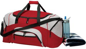 Port and Company BG99 Colorblock Sport Duffel Red Side