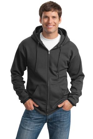 Port and Company PC90ZH Ultimate Full Zip Hooded Sweatshirt Charcoal