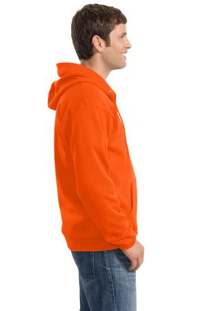 Port and Company PC90ZH Ultimate Full Zip Hooded Sweatshirt Safety Orange Side