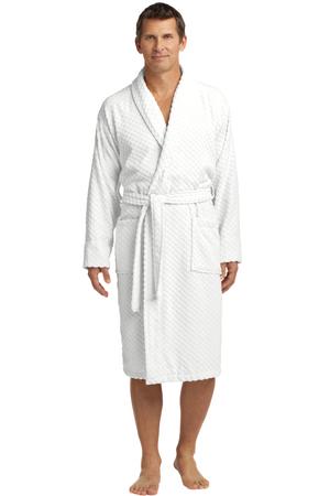Port Authority Checkered Terry Shawl Collar Robe Style R103 2