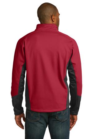 Port Authority J319 Vertical Soft Shell Jacket Rich Red/Black Back