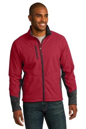 Port Authority J319 Vertical Soft Shell Jacket Rich Red/Black
