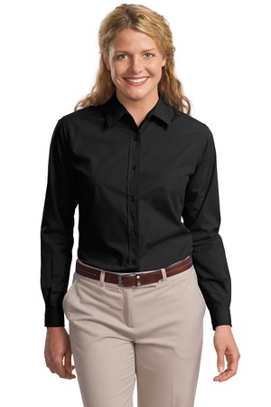 Port Authority Ladies Long Sleeve Easy Care  Soil Resistant Shirt Style L607 1