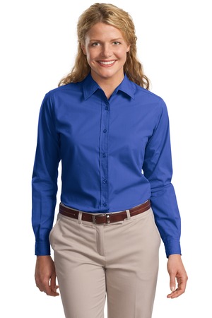 Port Authority Ladies Long Sleeve Easy Care  Soil Resistant Shirt Style L607 2