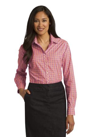 Port Authority Ladies Long Sleeve Gingham Easy Care Shirt Style L654 4