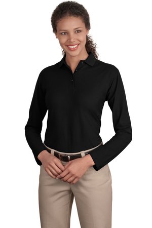 Port Authority Ladies Long Sleeve Silk Touch Polo Style L500LS