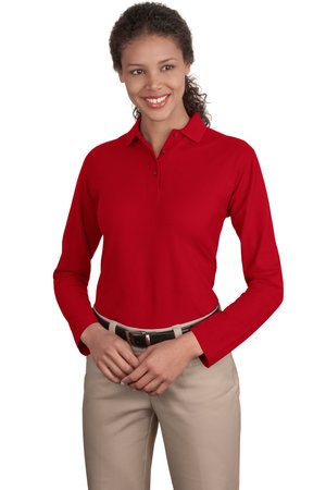 Port Authority Ladies Long Sleeve Silk Touch Polo Style L500LS 5