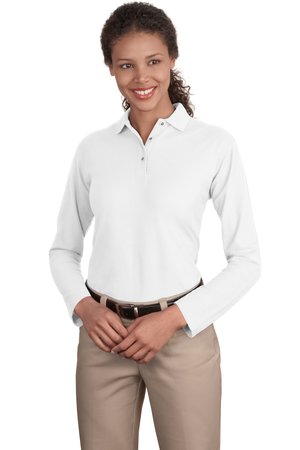 Port Authority Ladies Long Sleeve Silk Touch Polo Style L500LS 7