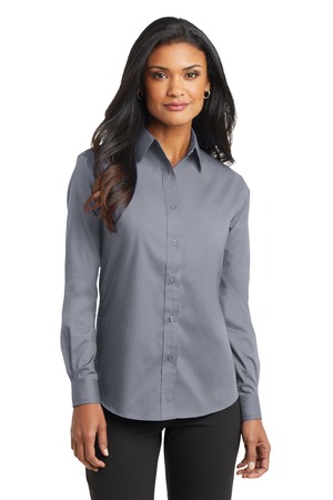 Port Authority Ladies Long Sleeve Value Poplin Shirt Style L632 2