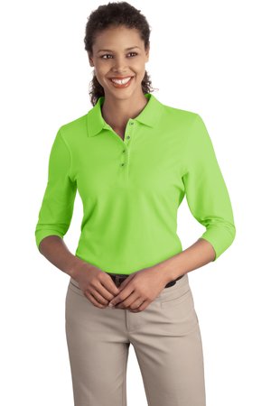 Port Authority Ladies Silk Touch 3/4-Sleeve Polo Style L562 4