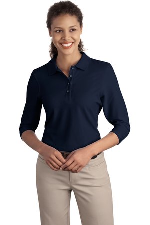 Port Authority Ladies Silk Touch 3/4-Sleeve Polo Style L562 5