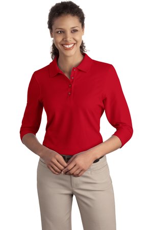 Port Authority Ladies Silk Touch 3/4-Sleeve Polo Style L562 6