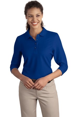 Port Authority Ladies Silk Touch 3/4-Sleeve Polo Style L562 7