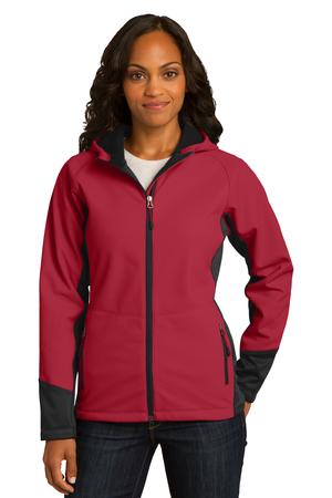 Port Authority Ladies Vertical Hooded Soft Shell Jacket Style L319
