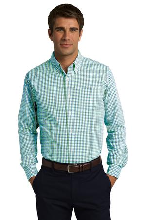 Port Authority Long Sleeve Gingham Easy Care Shirt Style S654 3