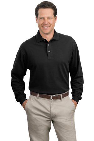 Port Authority Long Sleeve Pique Knit Polo Style K320 1