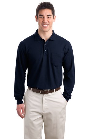 Port Authority Long Sleeve Silk Touch Polo with Pocket Style K500LSP