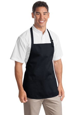 Port Authority Medium Length Apron with Pouch Pockets Style A510 2