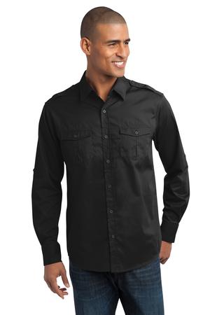 Port Authority Stain-Resistant Roll Sleeve Twill Shirt Style S649 2