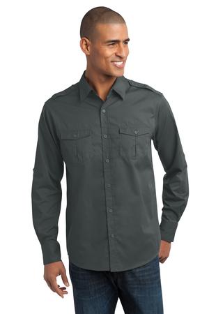 Port Authority Stain-Resistant Roll Sleeve Twill Shirt Style S649 3