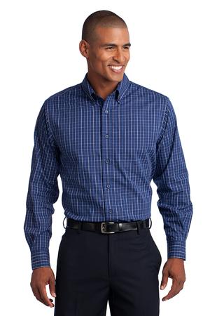 Port Authority Tall Tattersall Easy Care Shirt Style TLS642 4
