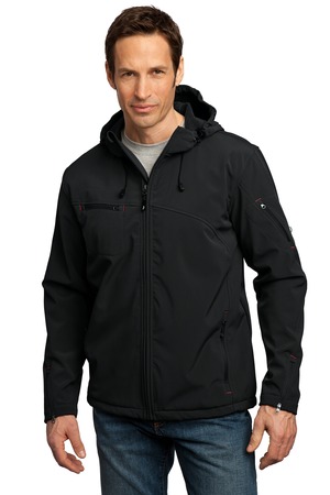Port Authority Textured Hooded Soft Shell Jacket Style J706