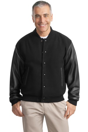 Port Authority Wool and Leather Letterman Jacket Style J783