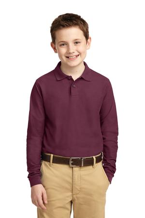 Port Authority Youth Long Sleeve Silk Touch Polo Style Y500LS 2