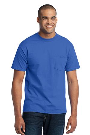 Port & Company – 50/50 Cotton/Poly T-Shirt with Pocket Style PC55P 16