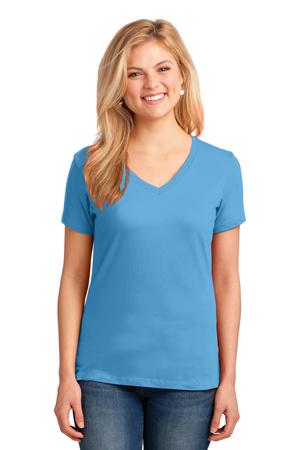 Port & Company Ladies 5.4-oz 100% Cotton V-Neck T-Shirt Style LPC54V
