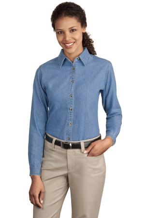 Port & Company – Ladies Long Sleeve Value Denim Shirt Style LSP10 1