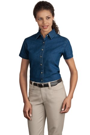 Port & Company – Ladies Short Sleeve Value Denim Shirt Style LSP11 2