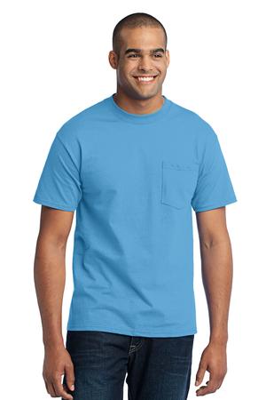 Port & Company Tall 50/50 Cotton/Poly T-Shirt with Pocket Style PC55PT 1