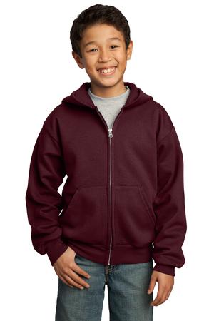 Port & Company – Youth Full-Zip Hooded Sweatshirt Style PC90YZH 9