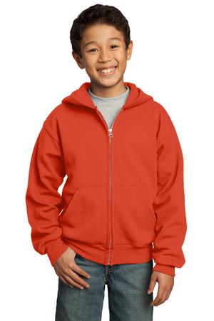Port & Company – Youth Full-Zip Hooded Sweatshirt Style PC90YZH 16