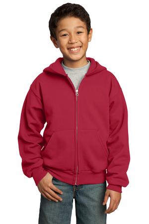 Port & Company – Youth Full-Zip Hooded Sweatshirt Style PC90YZH 19