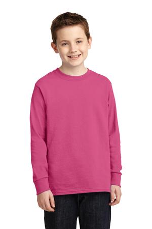 Port & Company Youth Long Sleeve 5.4-oz 100% Cotton T-Shirt Style PC54YLS