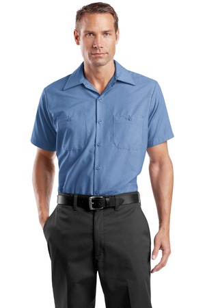 Red Kap Long Size  Short Sleeve Industrial Work Shirt Style SP24LONG