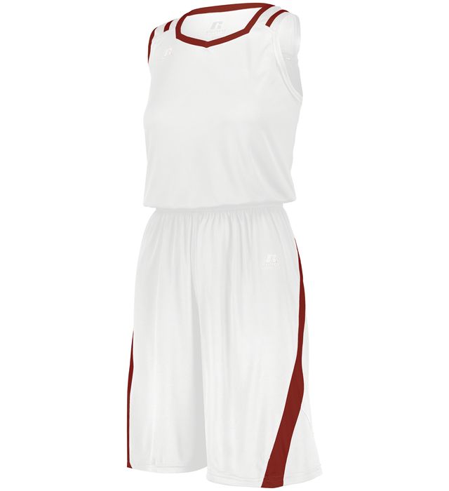 russel-ladies-athletic-cut-angled-neck-jersey-white-true red